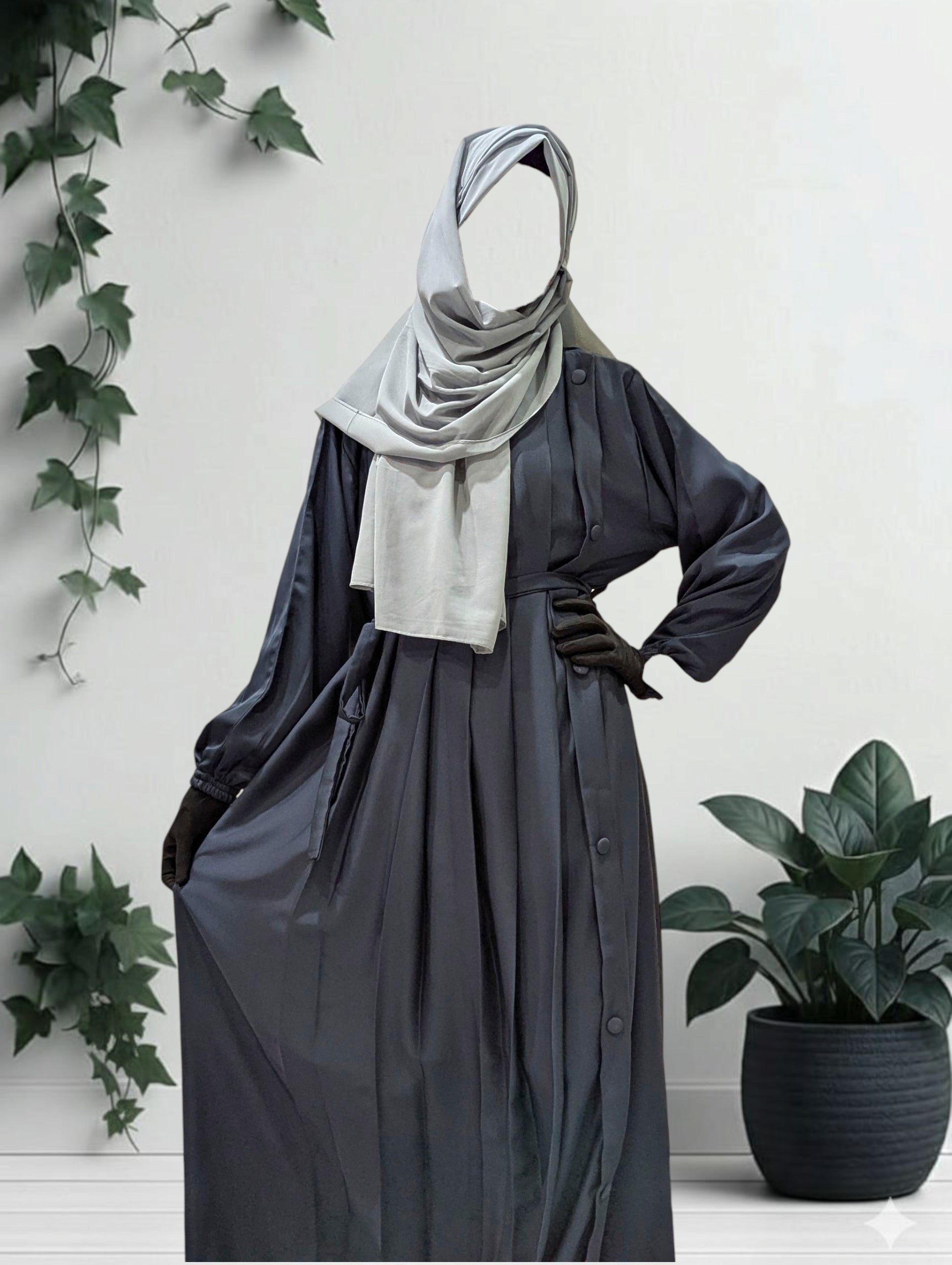 Grey Grace Abaya